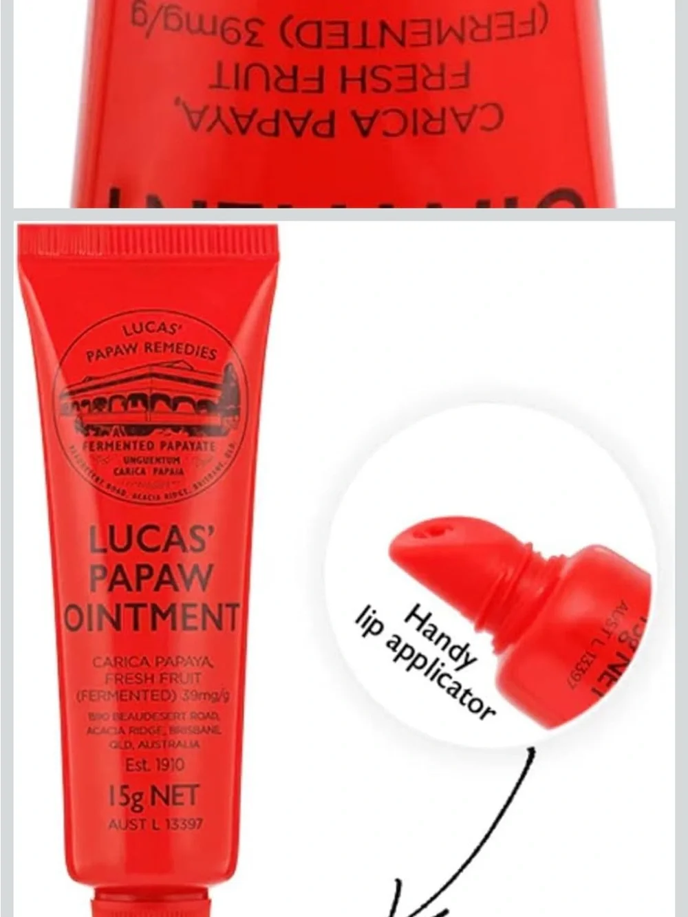 Lucas Papaw Ointment 15g Tubes with Lip Applicator